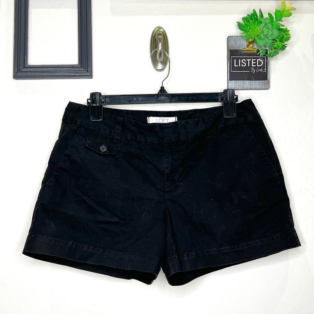 Ann Taylor Loft - 100% Cotton Black Shorts - Size 6